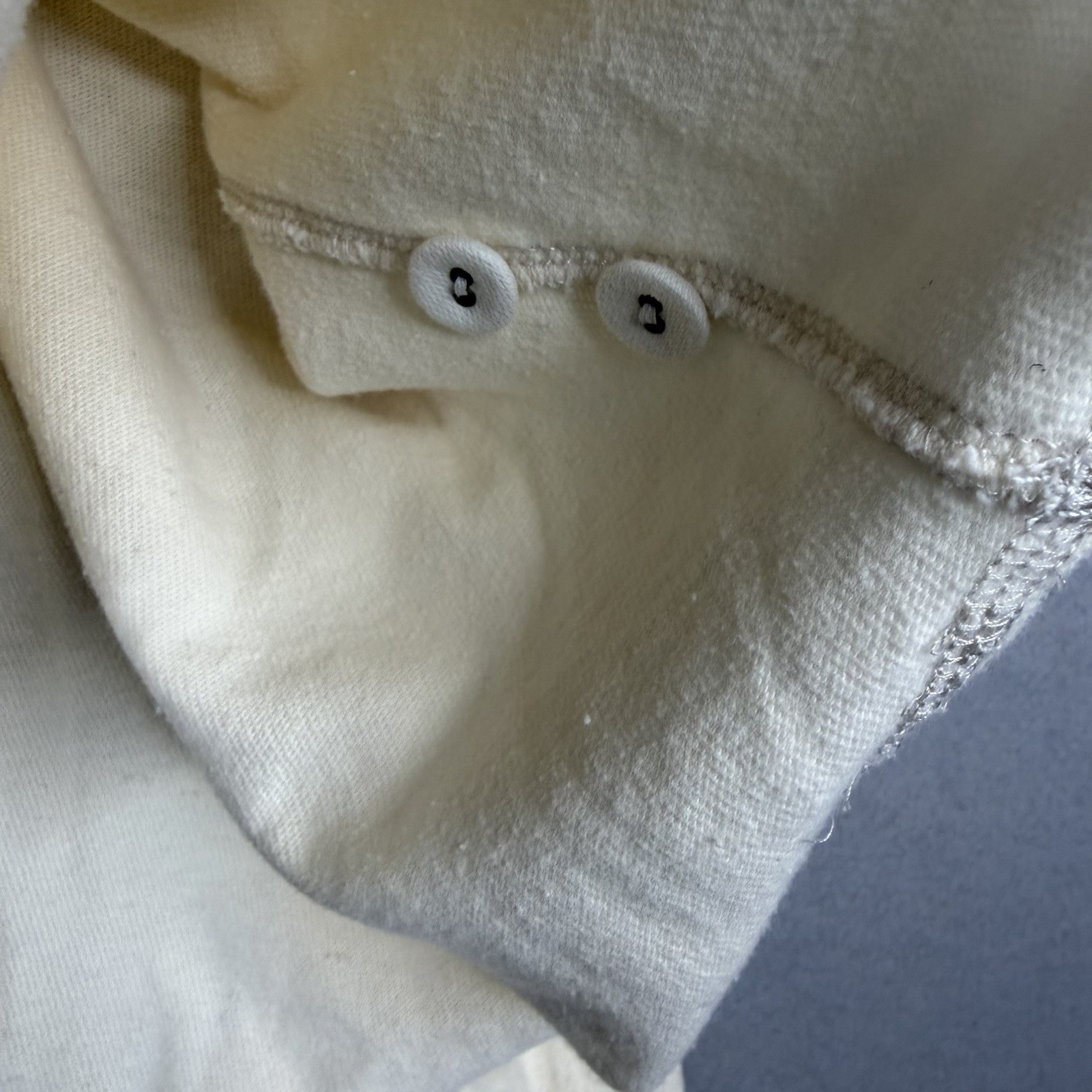 Vintage Abercrombie & Fitch Muscle fit Henley Thermal Cream Logo Y2K Preppy L gallery