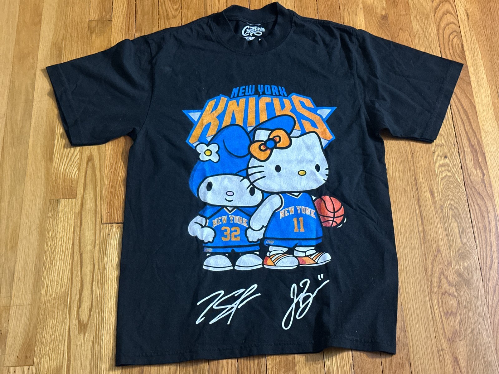 New York Knicks Karl-Anthony Towns Jalen Brunson Hello Kitty BLACK Shirt Unisex gallery