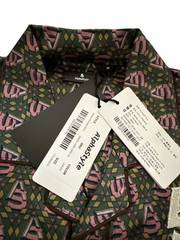 NWT AlphaStyle Luxe DEFOE Printed Silk Button Up Streetwear Shirt MSRP $250 Sz M