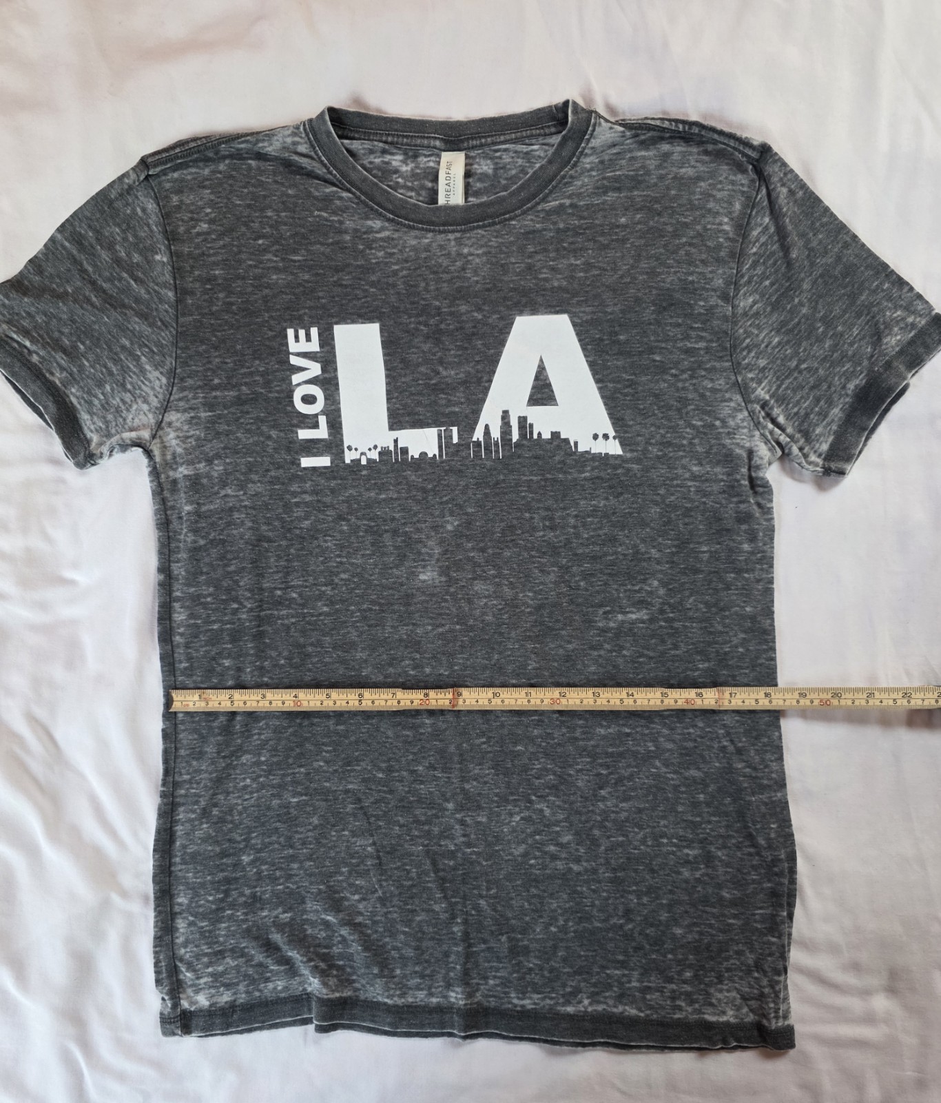 Threadfast Apparel I Love LA Gray T Shirt – Large