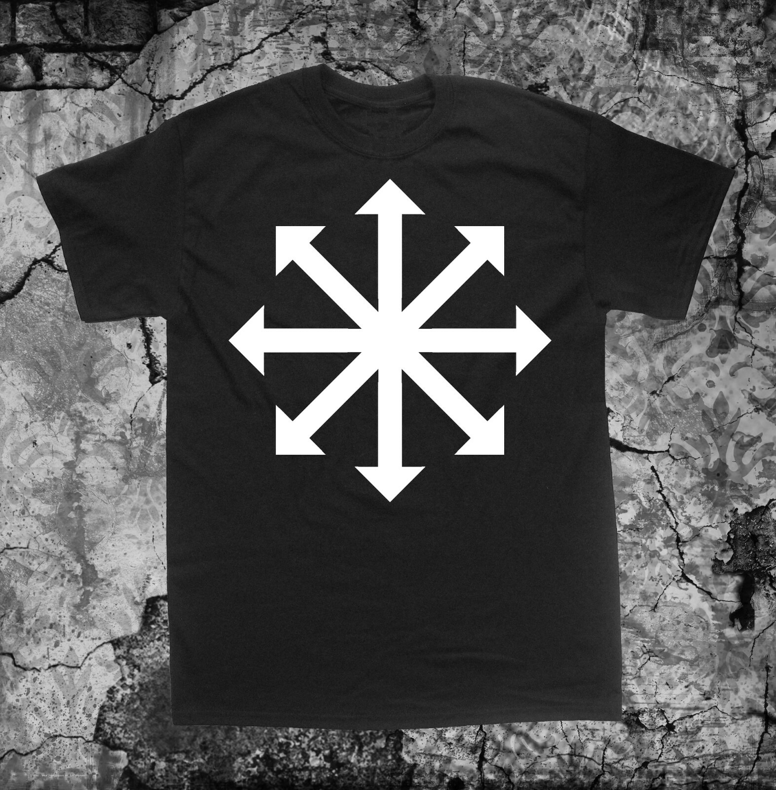 Chaos Symbol Shirt – Occult pentacle star Punk Metal grunge gothic of cross