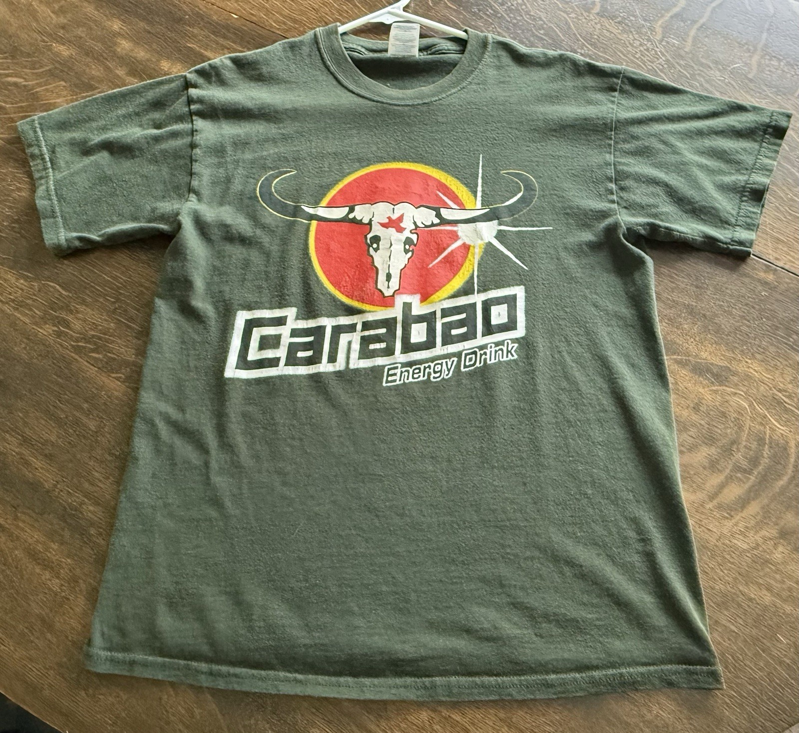 Vintage Carabao Dang Energy Drink Thailand T Shirt Sz M OG 2002 Thai Promo Tee gallery