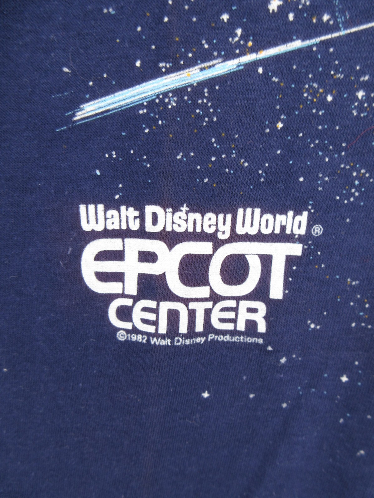 VTG Disney Shirt Men Large Blue Walt Disney World Epcot Center Spaceship 80s * gallery