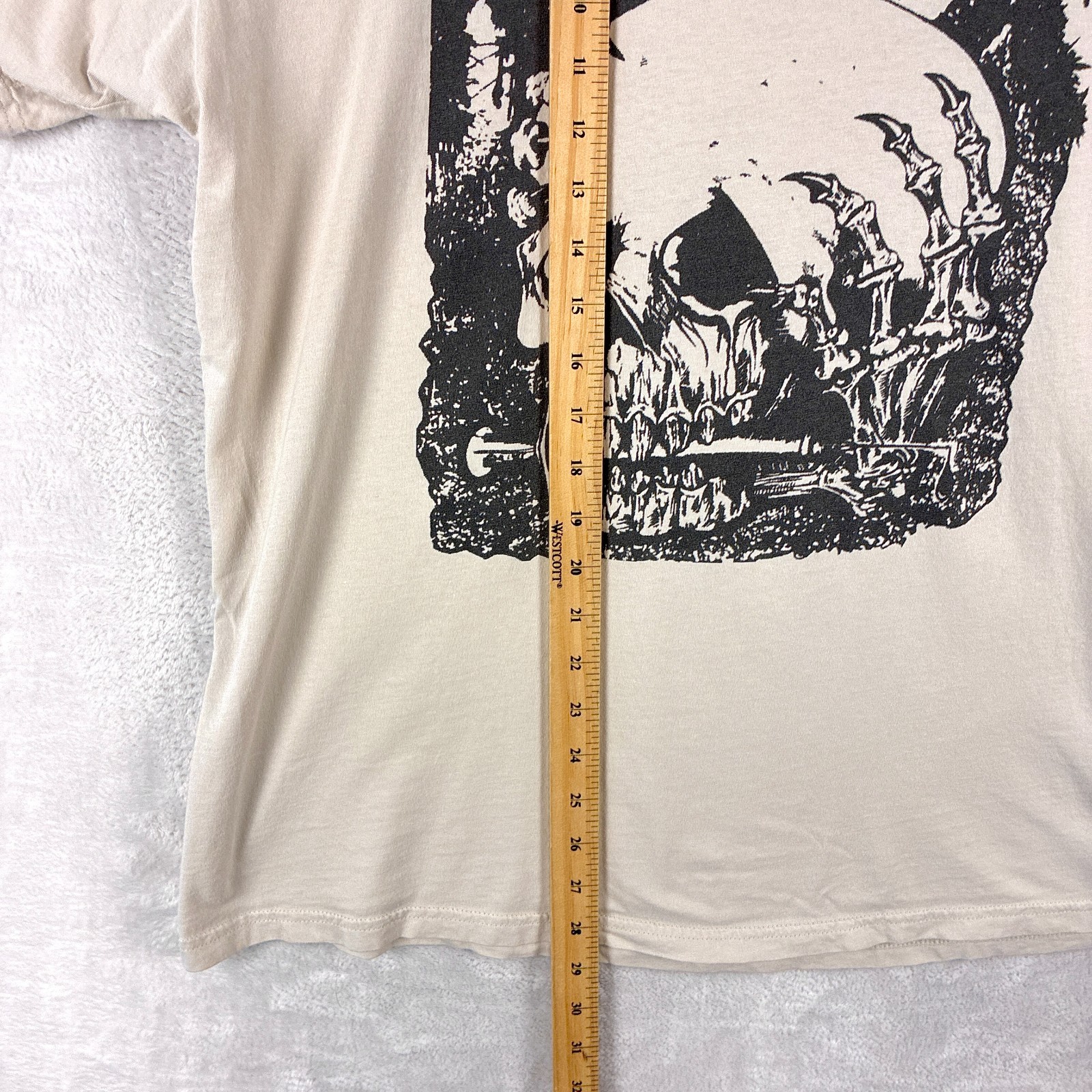 NOFX Tshirt Mens XL Beige Black Final Tour Skull Thrash Skate Punk Rock Band gallery