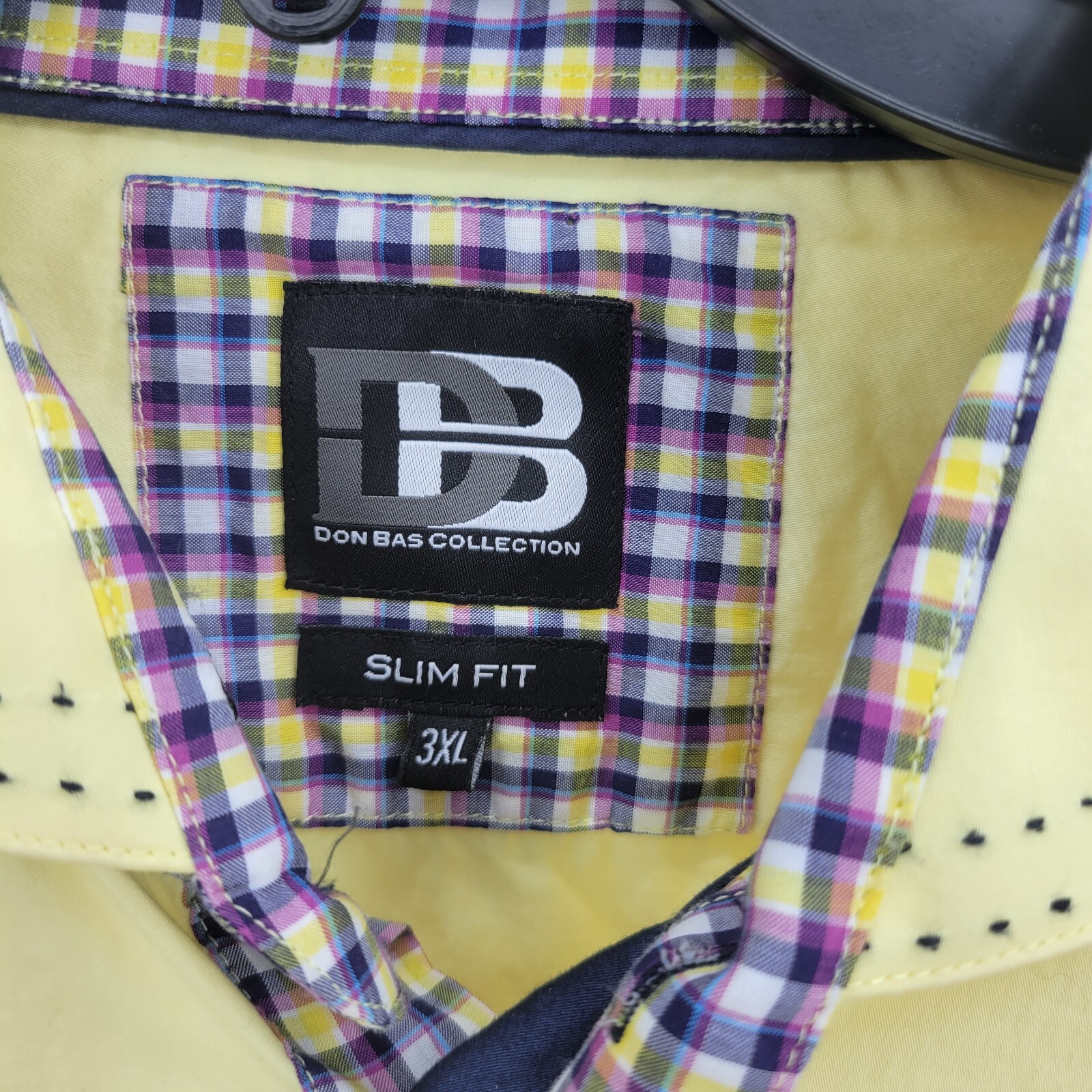 Don Bas Collection Dress Shirt Mens 3XL Yellow Quality Western Ornate Flip Cuff gallery