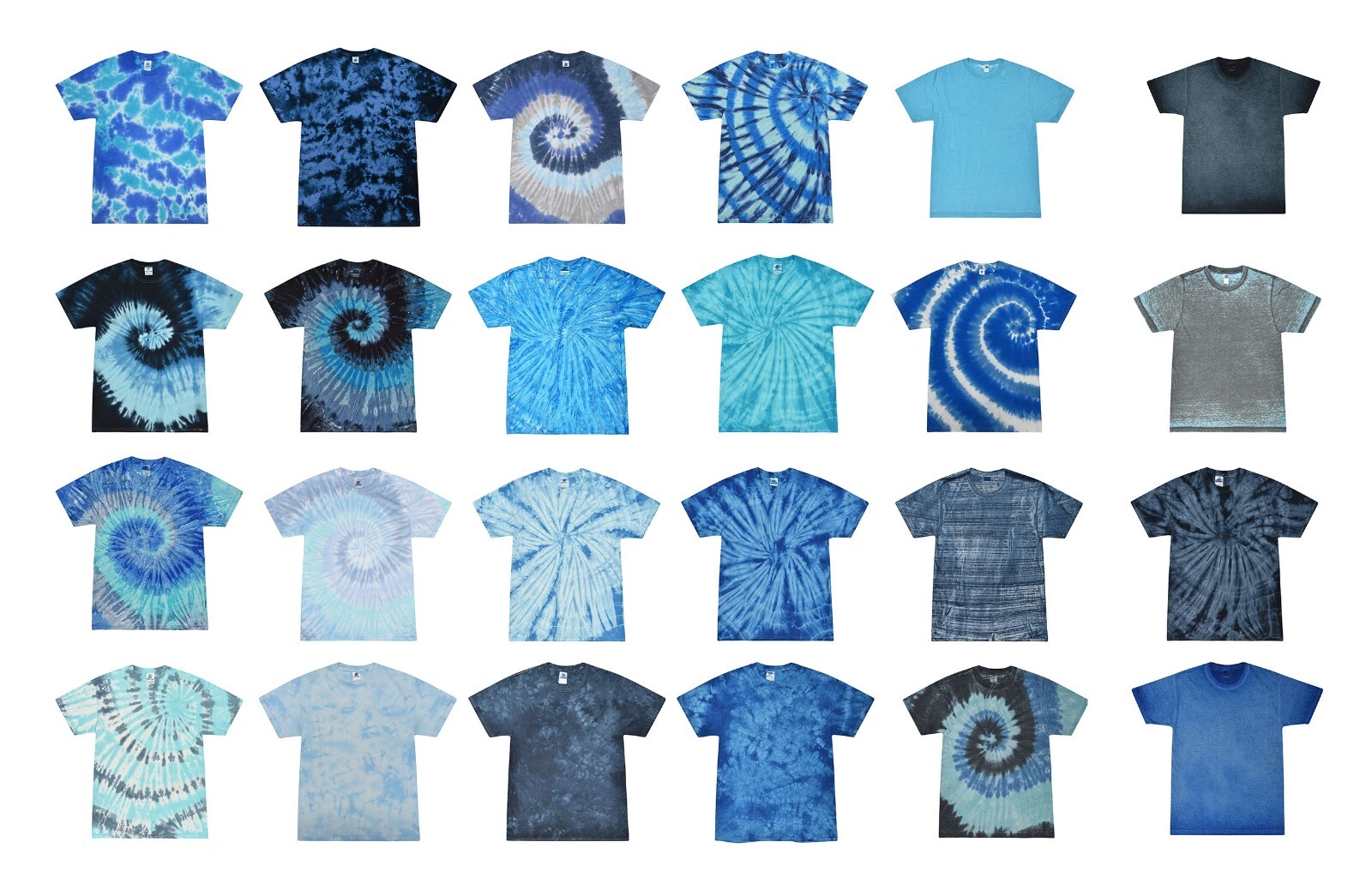 Pick a Blue Tie Dye T-Shirts Adult S M L XL 2XL 3XL 4XL 5XL Colortone gallery