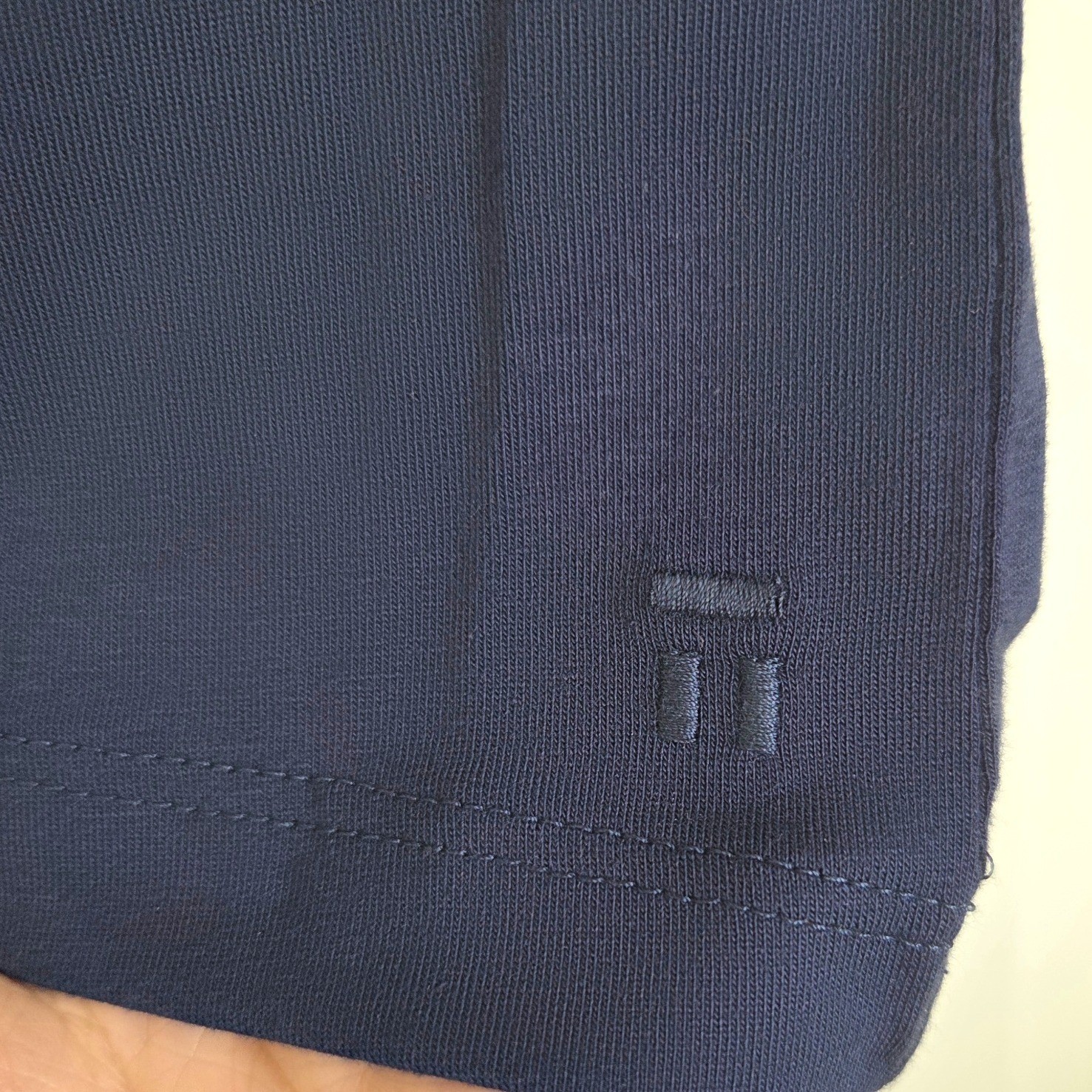 Tommy John Navy Blue Pima Cotton Modal Split Neck Lounge Tee Shirt Sz M Casual gallery