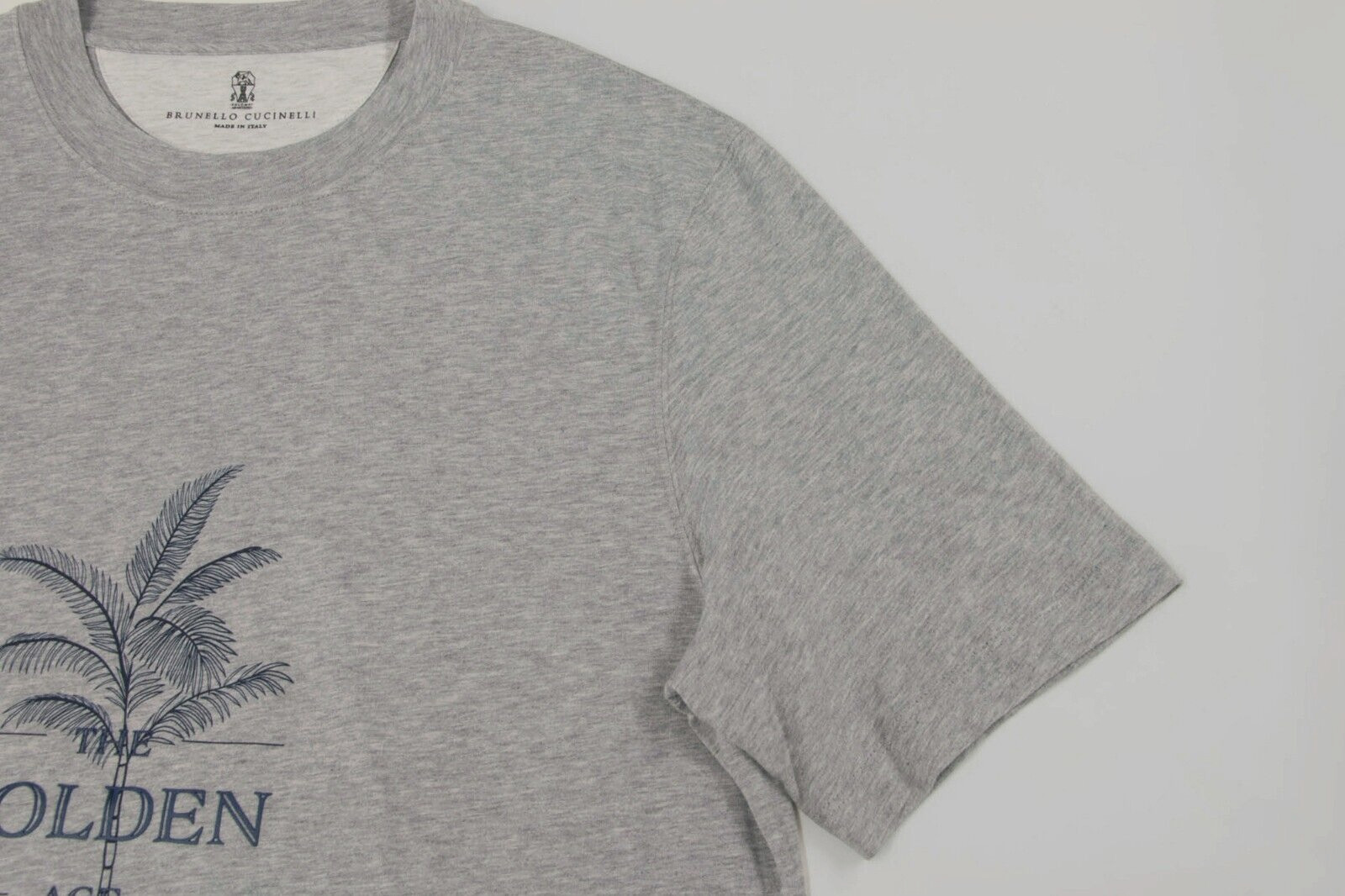 NWT Brunello Cucinelli Men 100% Crewneck Tee W/Logo Graphic Accents Size M A248 gallery