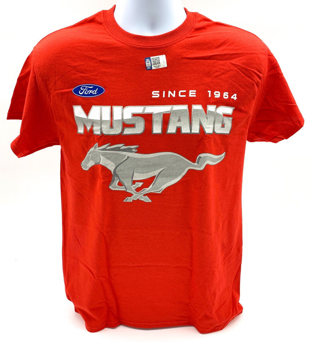 Ford Mustang T-Shirt - Red w/ Running Pony Since 1964 & Multiple Logos On Back gallery