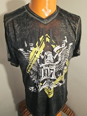 A5 Nobility Sheer T-Shirt Double-Sided Graphics Mens Size Medium V-neck EUC