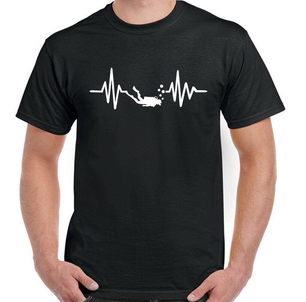 SCUBA DIVING T-SHIRT Mens Funny Diver Dive Equipment Flippers Mask Regulator Sea gallery