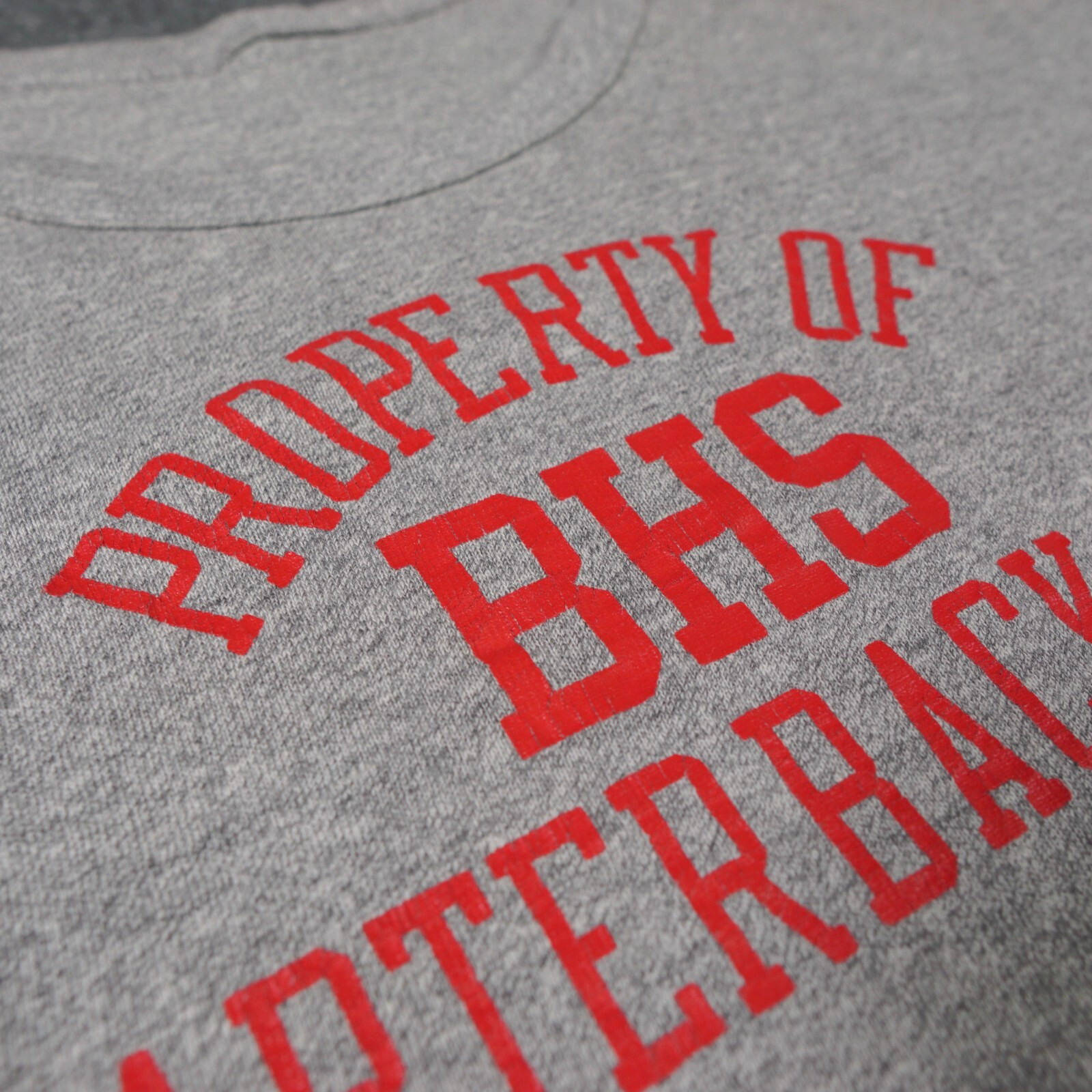 Vintage Football Quarterback Shirt Mens Medium Gray 80s BHS High School Sports gallery