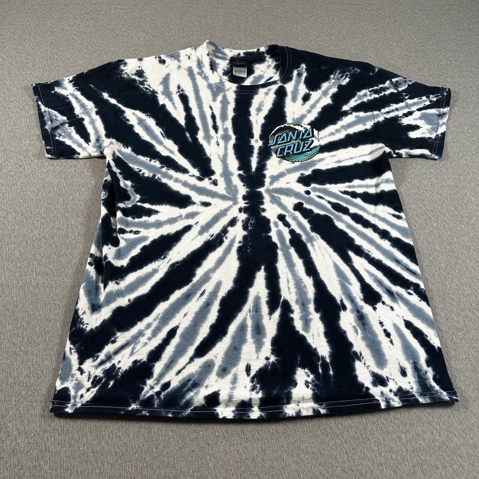 SANTA CRUZ Skateboards Tie-Dye Twist T-Shirt Adult Medium Blue Waves gallery