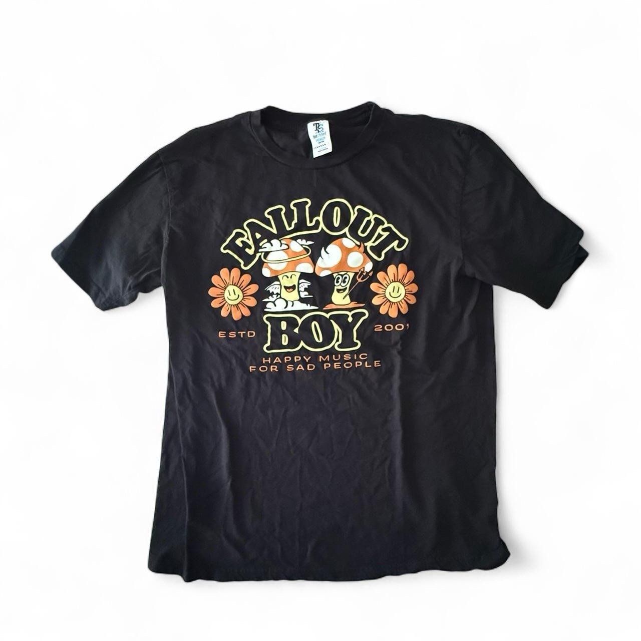 Fall Out Boy “ Happy Music Gor Sad People” Mushroom graphic Tee – Sz L