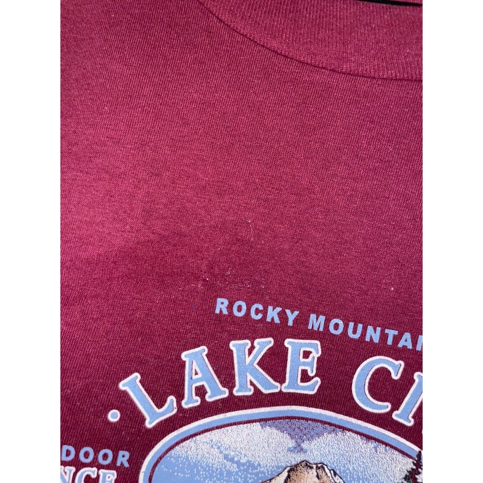 Vintage Lake City Colorado Shirt Rocky Mountains Red Tee 90s VTG XL X-Large gallery