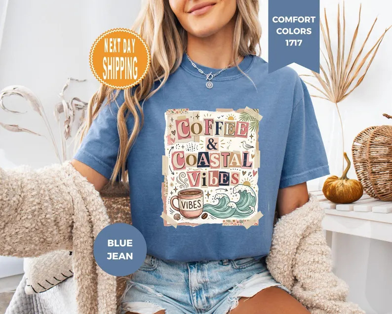 Coastal Coffee Comfort Tee gallery
