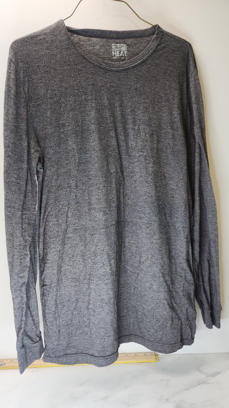 32 Degree Heat Charcoal Gray Long Sleeve Medium Mens Shirt D23 gallery