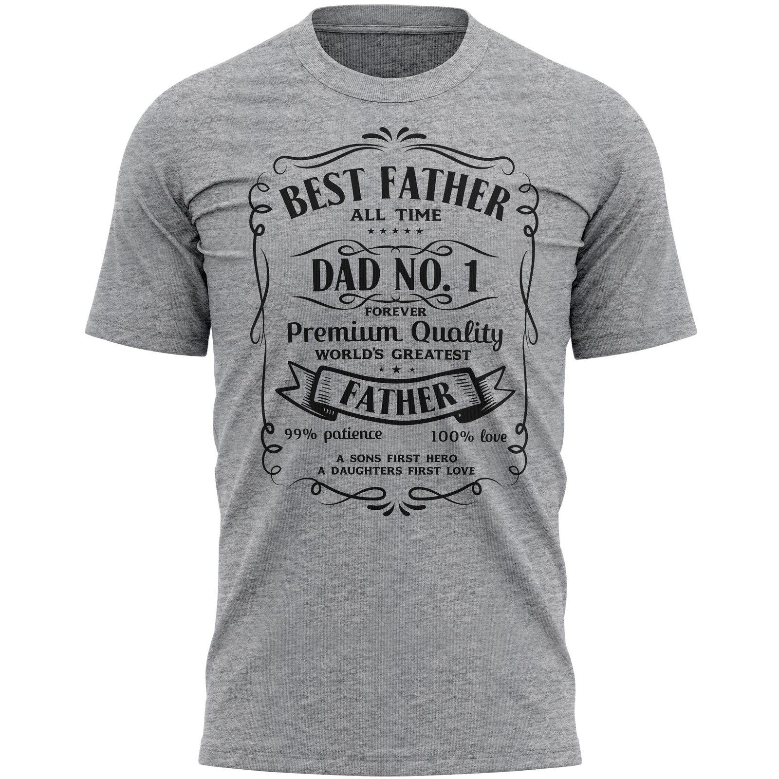 Funny Mens Fathers Day T Shirt Best Father No.1 Dad Whiskey Gifting Grandad Gift gallery