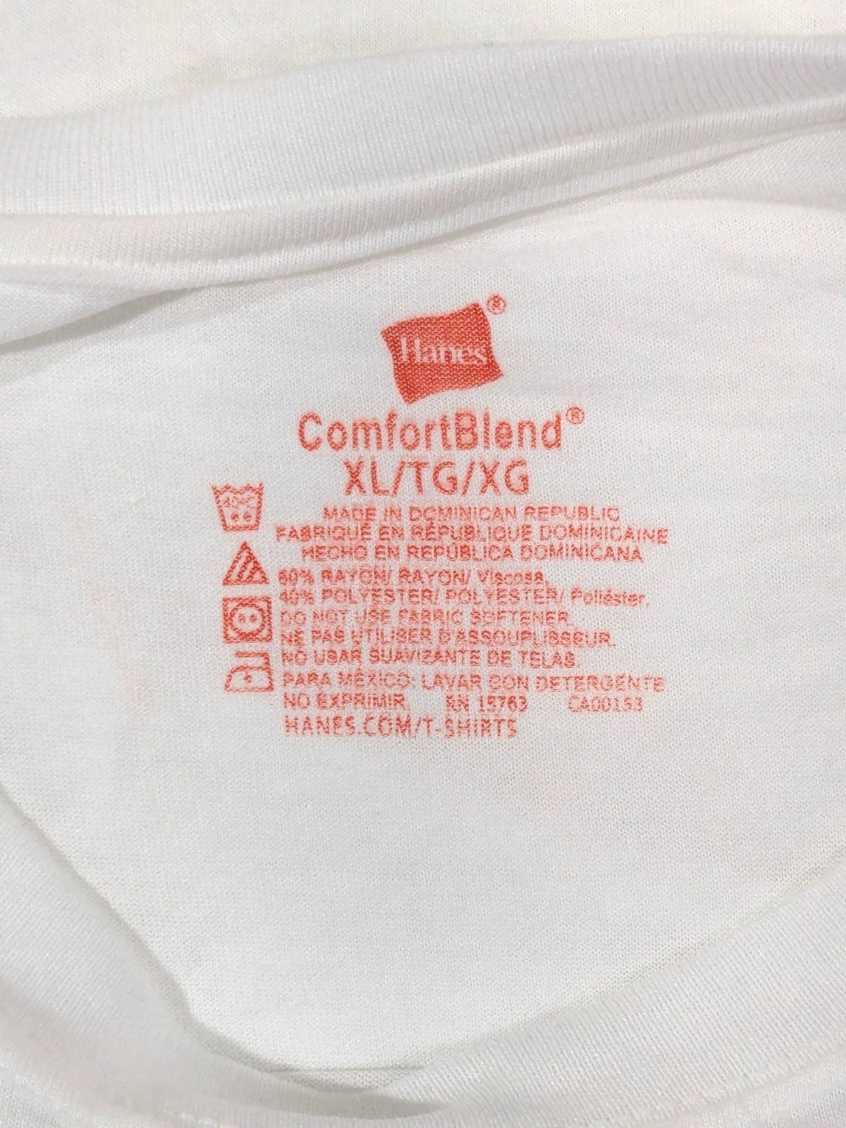 Hanes ComfortBlend Mens White T-Shirts size XL Lot Of 4 Crew Neck Short Sleeve gallery