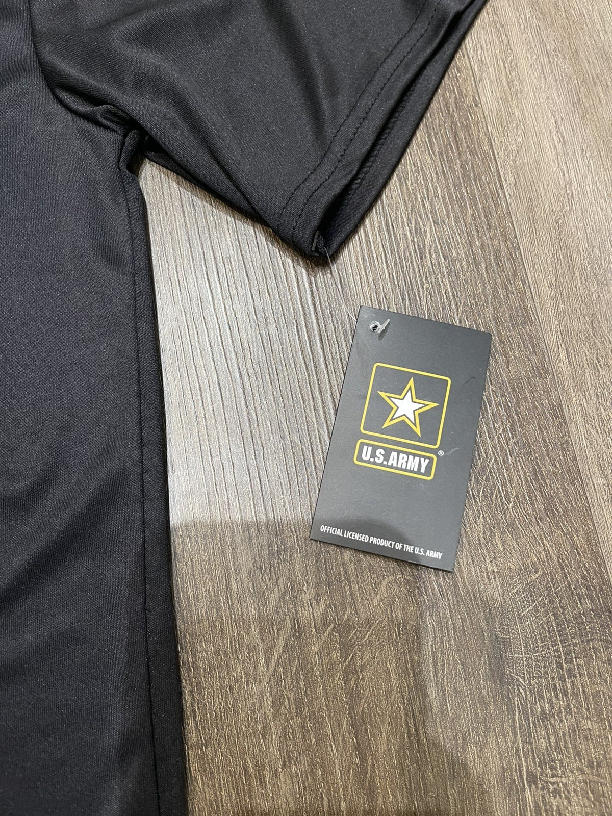 US Army Large Flag Logo Black Performance T-Shirt Military Official Licensed New gallery