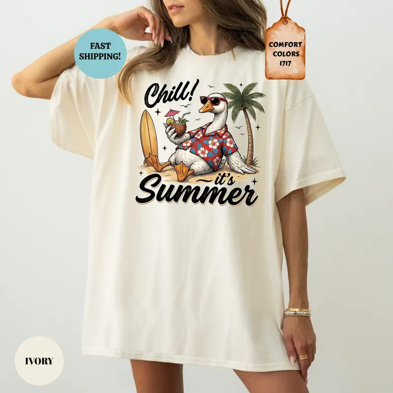 Chill Its Summer Vacation Beach Comfort Tee gallery