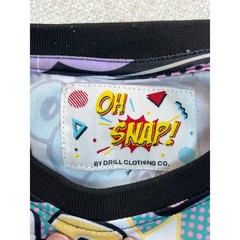 Oh Snap! Drill Clothing Co Mens Comic Pop Art All Over Print T-Shirt Medium