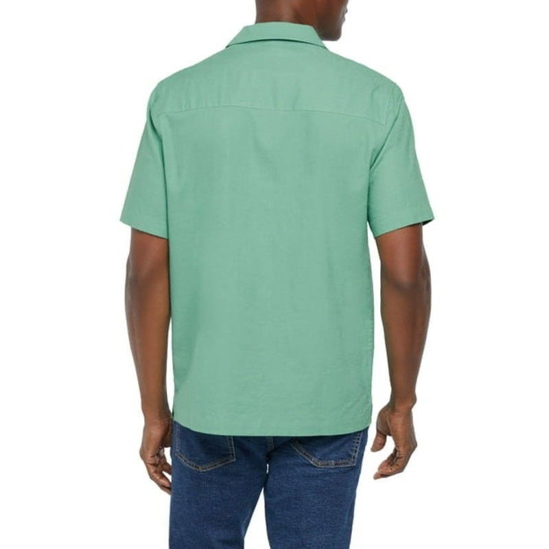 Gap Men’s Linen Short Sleeve Shirt Green Size L gallery