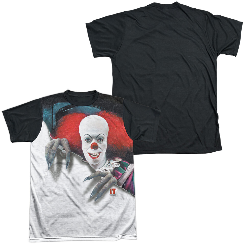 IT 1990 Pennywise It Adult Halloween Costume T Shirt (Black Back), S-3XL gallery