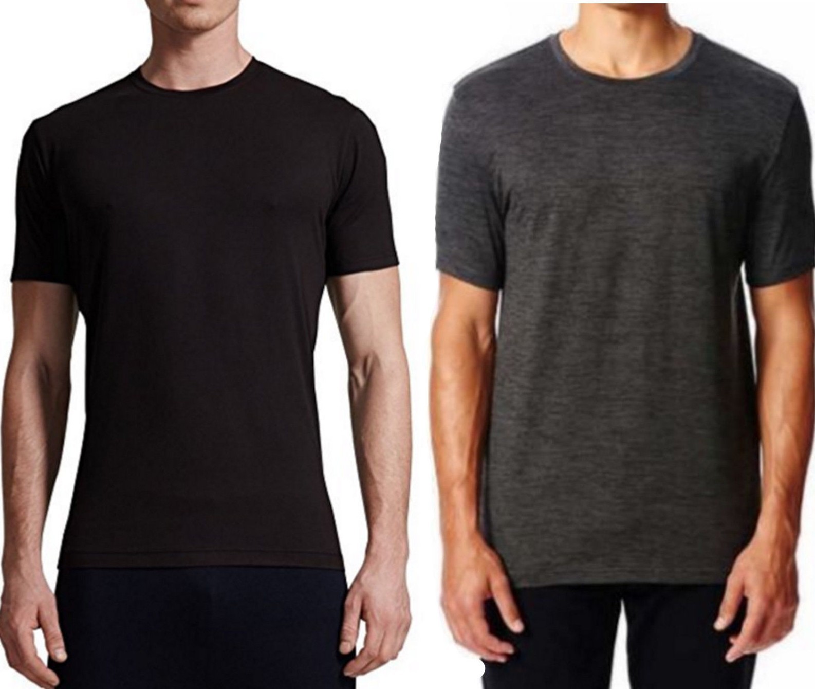 32 Degrees Weatherproof Mens Cool Tee Short Sleeve Crew Neck T Shirt, 2 Pack