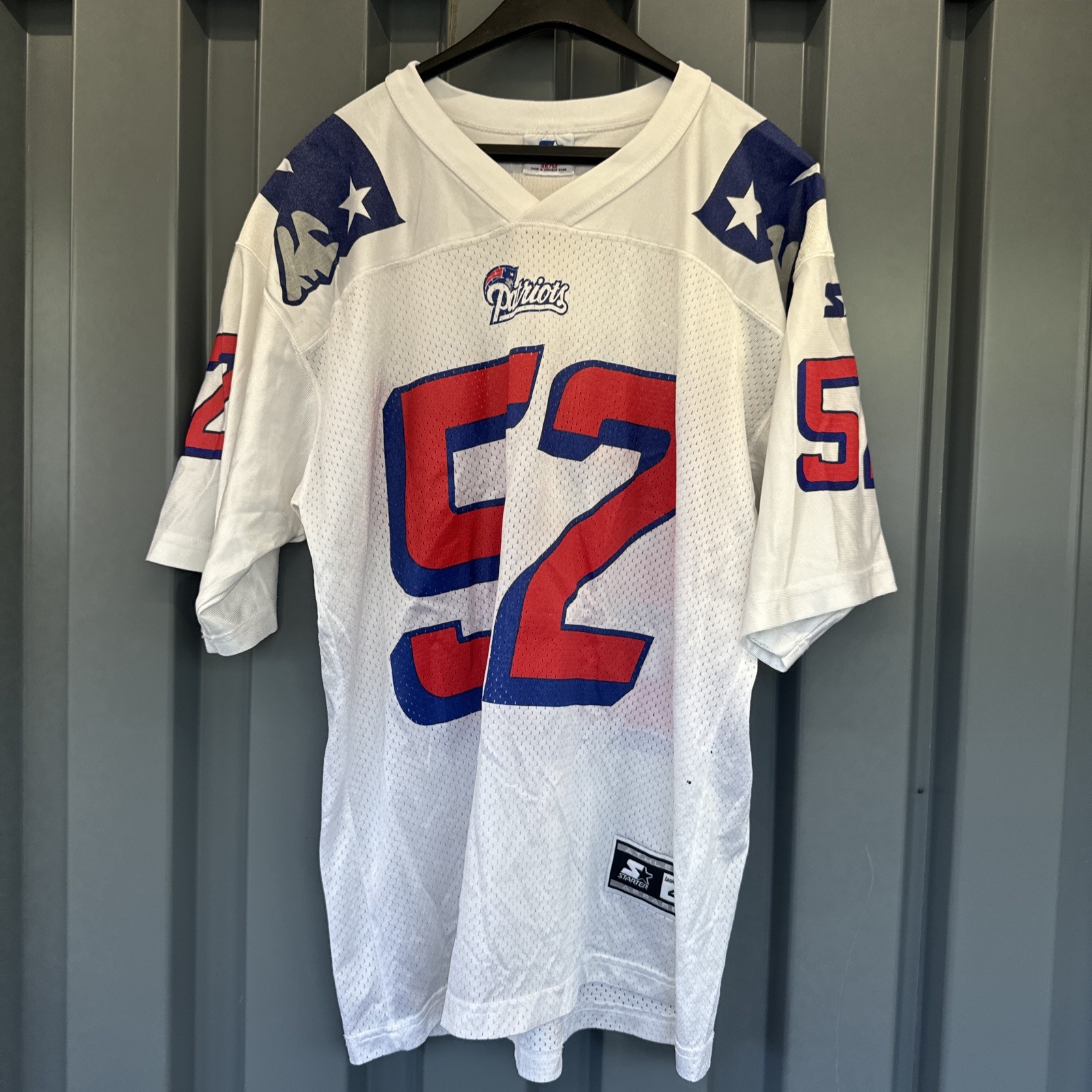 Starter Pro Line Ted Johnson NEW ENGLAND PATRIOTS Authentic NFL Jersey Side 46 M