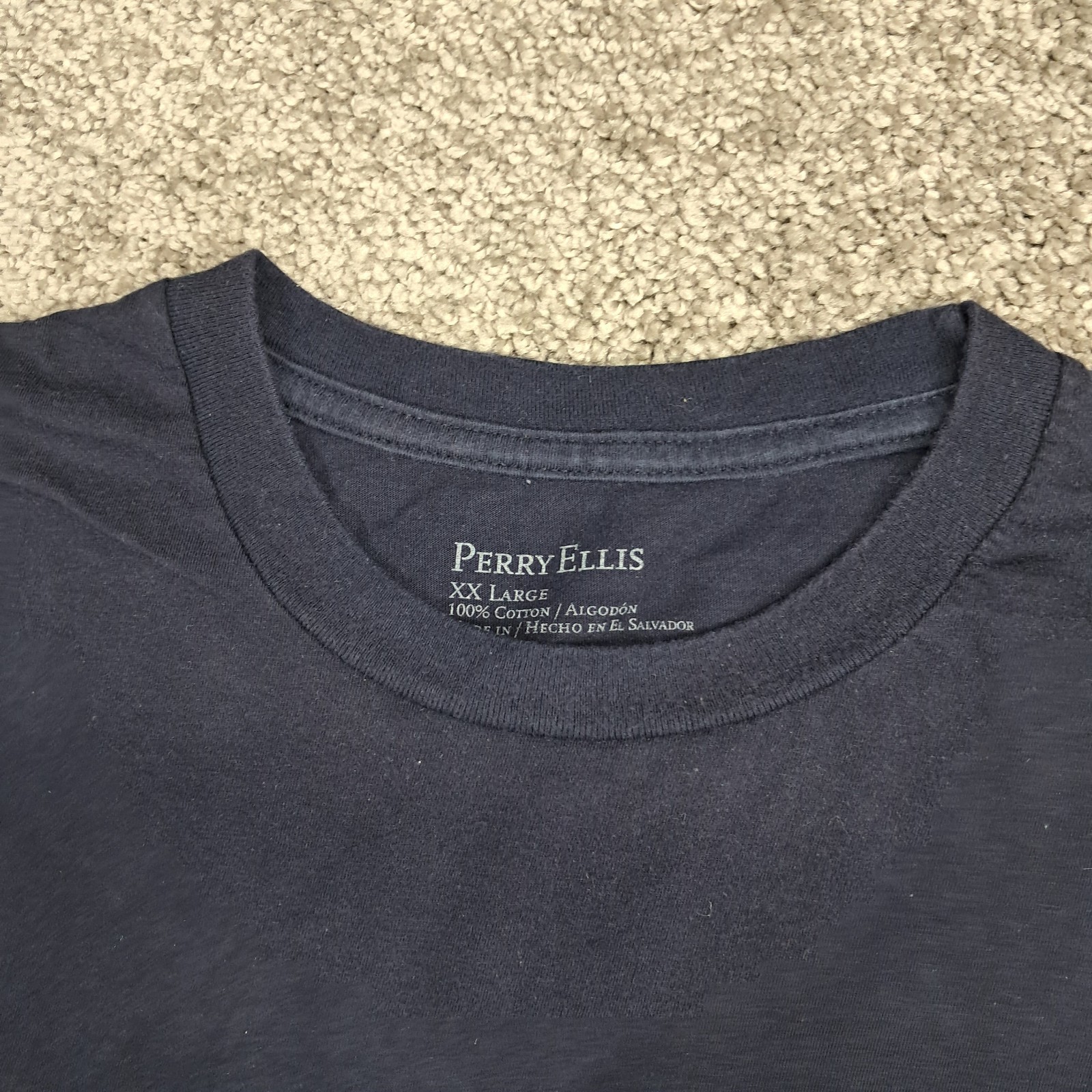 Perry Ellis Men's T-Shirt Logo Black 2X-Large gallery