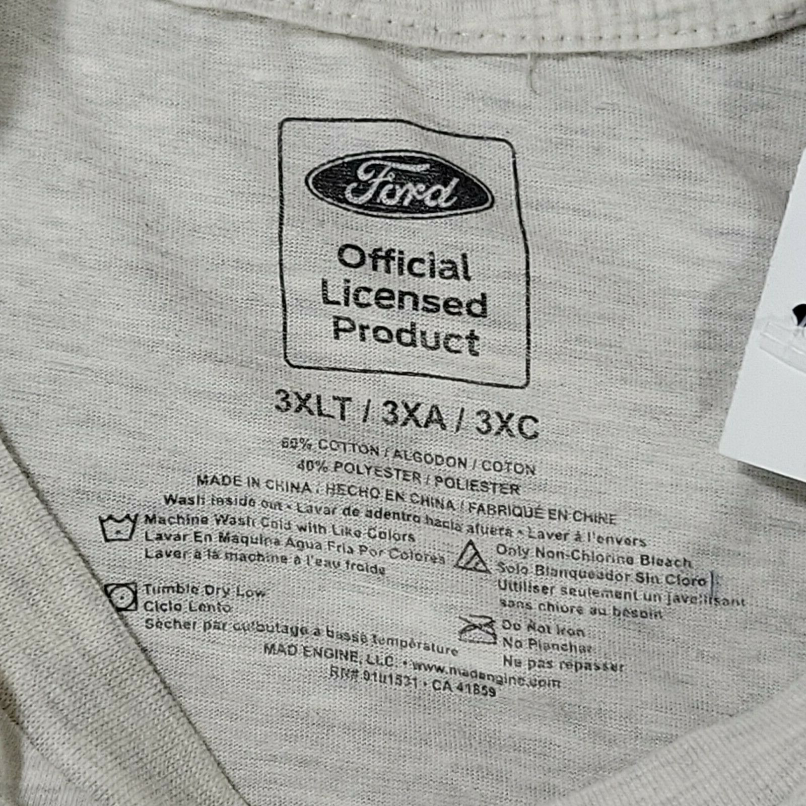 Ford Mustang T-Shirt Men's 3XLT Beige Heather New gallery