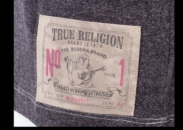 $89 TRUE RELIGION Black TRUE SKULL Short Sleeve Designer Graphic T-shirt NWT gallery