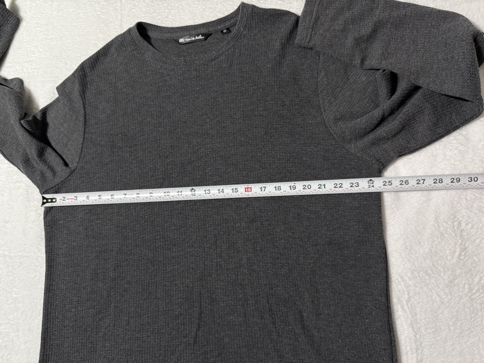 Travis Mathew Cloud Waffle Crew Shirt Sweatshirt Mens 3XL Charcoal Gray Pullover gallery