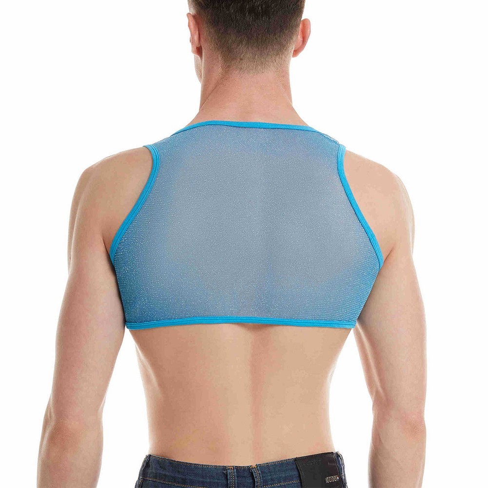 Men's Workout Vest Mesh Muscle Tank Top Sleeveless Crop Tops Tee U Neck gallery