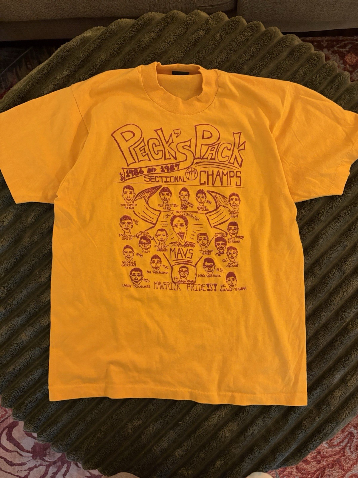 1980s Mavericks Peck’s Pack Basketball Team, Single Stick Vintage