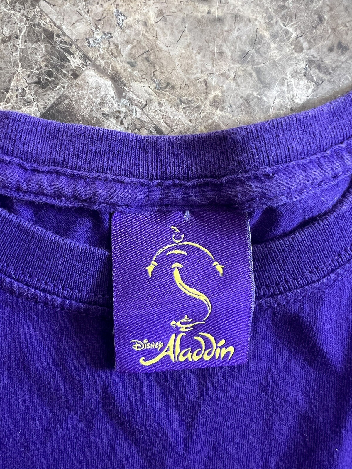 official Disney’s Aladdin Purple & Gold Logo T-shirt adult size Large gallery