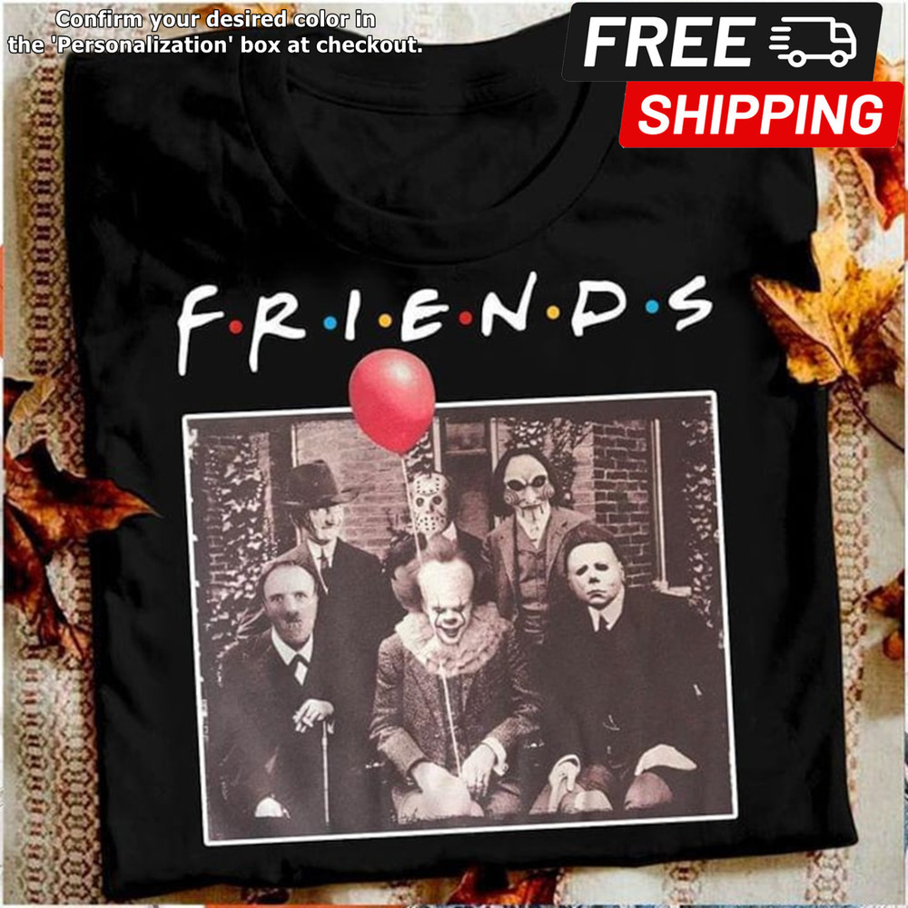 Horror Friends Pennywise Michael Myers Jason Voorhees Halloween Men T-Shirt