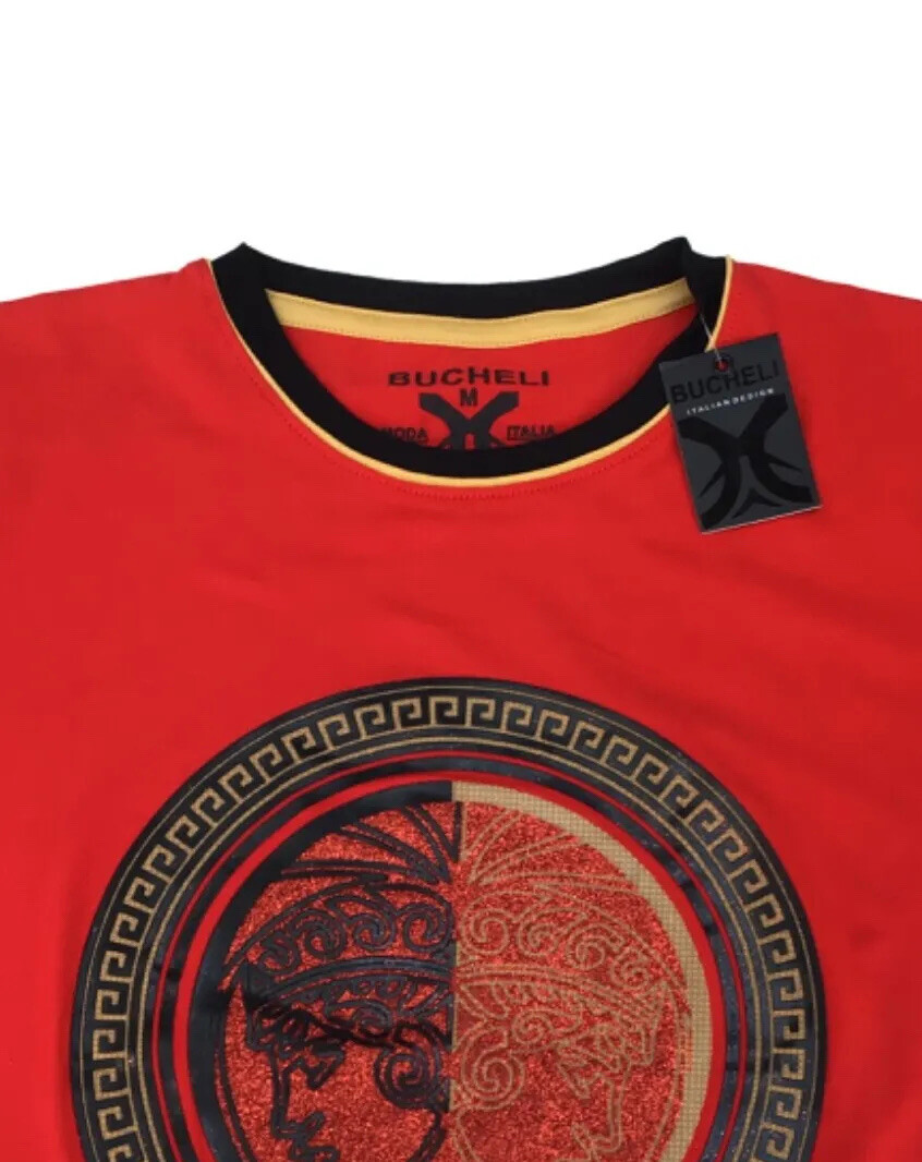 Men's Bucheli T Shirt,Italian Style,Cotton,Slim Fit,Stretch S M…..A12.A gallery