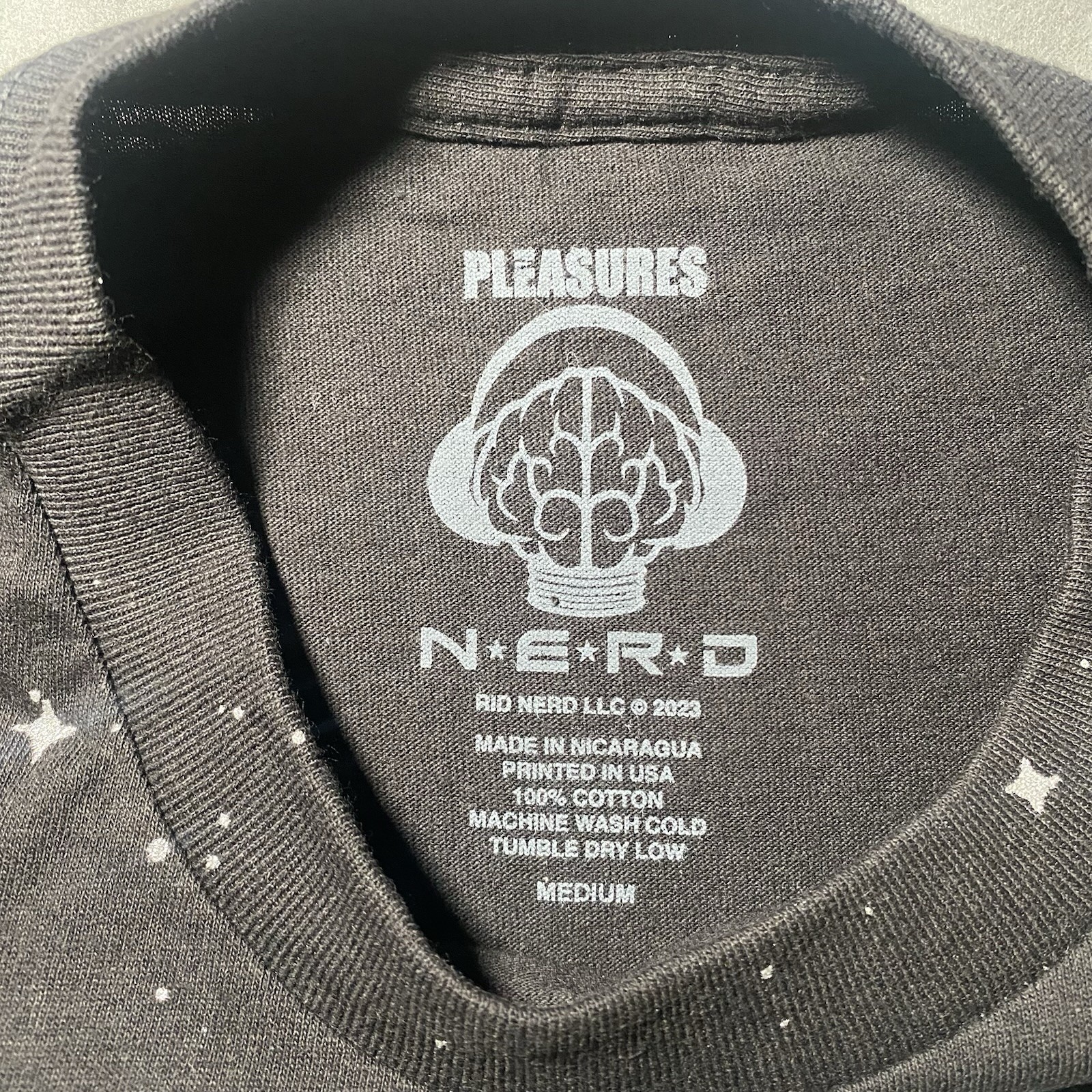 N.E.R.D. x Pleasures Space T-Shirt Double Sided AOP Graphic Men’s Medium Rare gallery