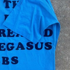 VTG 1980s Pegasus BBS early internet message board felted Cooper Black T Shirt L