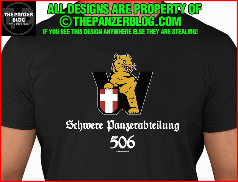 506th Heavy Panzer Battalion T-Shirt WWII German Tank