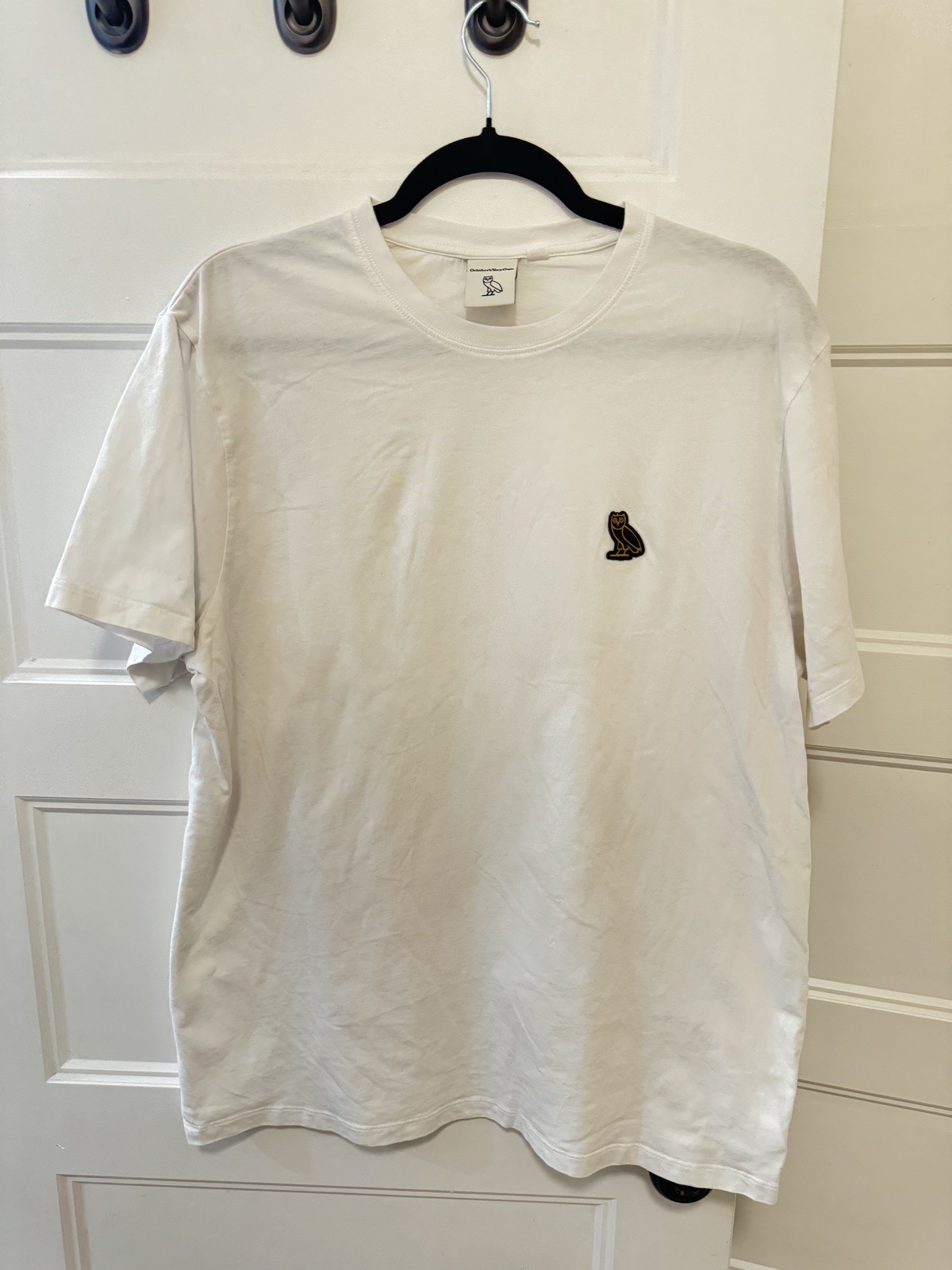 OVO Drake T shirt Owl Logo White Cotton Mens Size L October's Very Own gallery