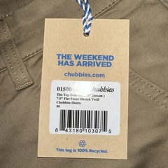 NWT Chubbies The Top Drawer Men’s 30 7” Inseam Flat Front Khaki Shorts $64.50