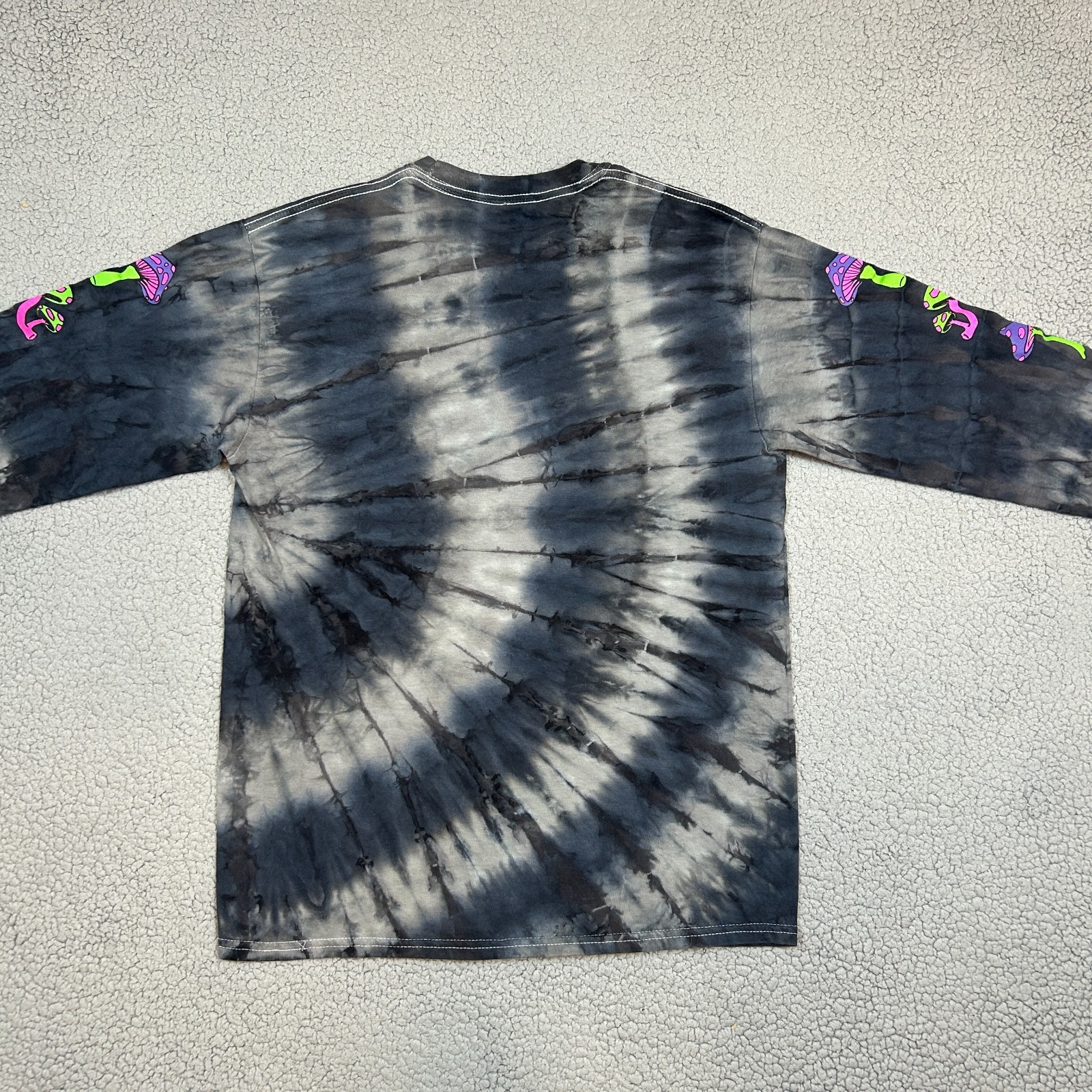 Empyre Psychedelic Mushrooms Pullover T-Shirt Tie Dye Long Sleeve Mens Medium gallery