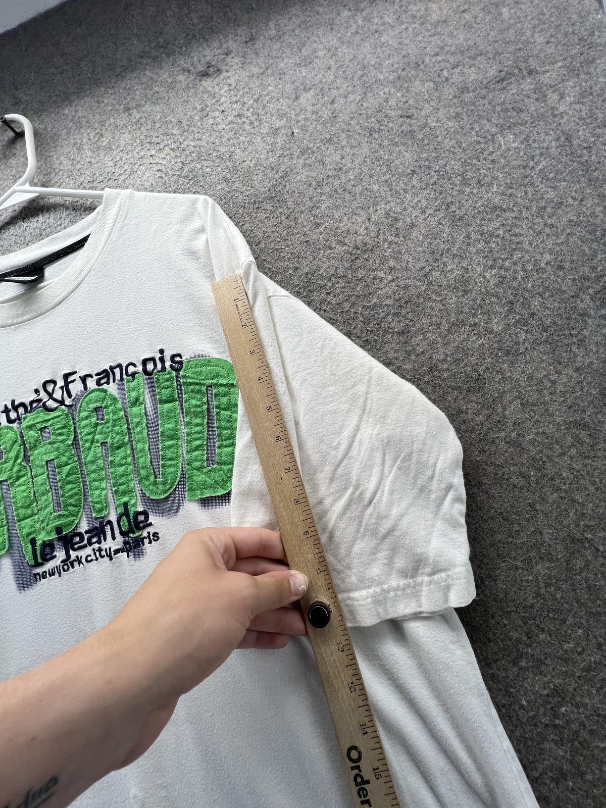 Marithe Francois Girbaud Shirt Mens XL White Big Logo Stitch Tee Streetwear gallery