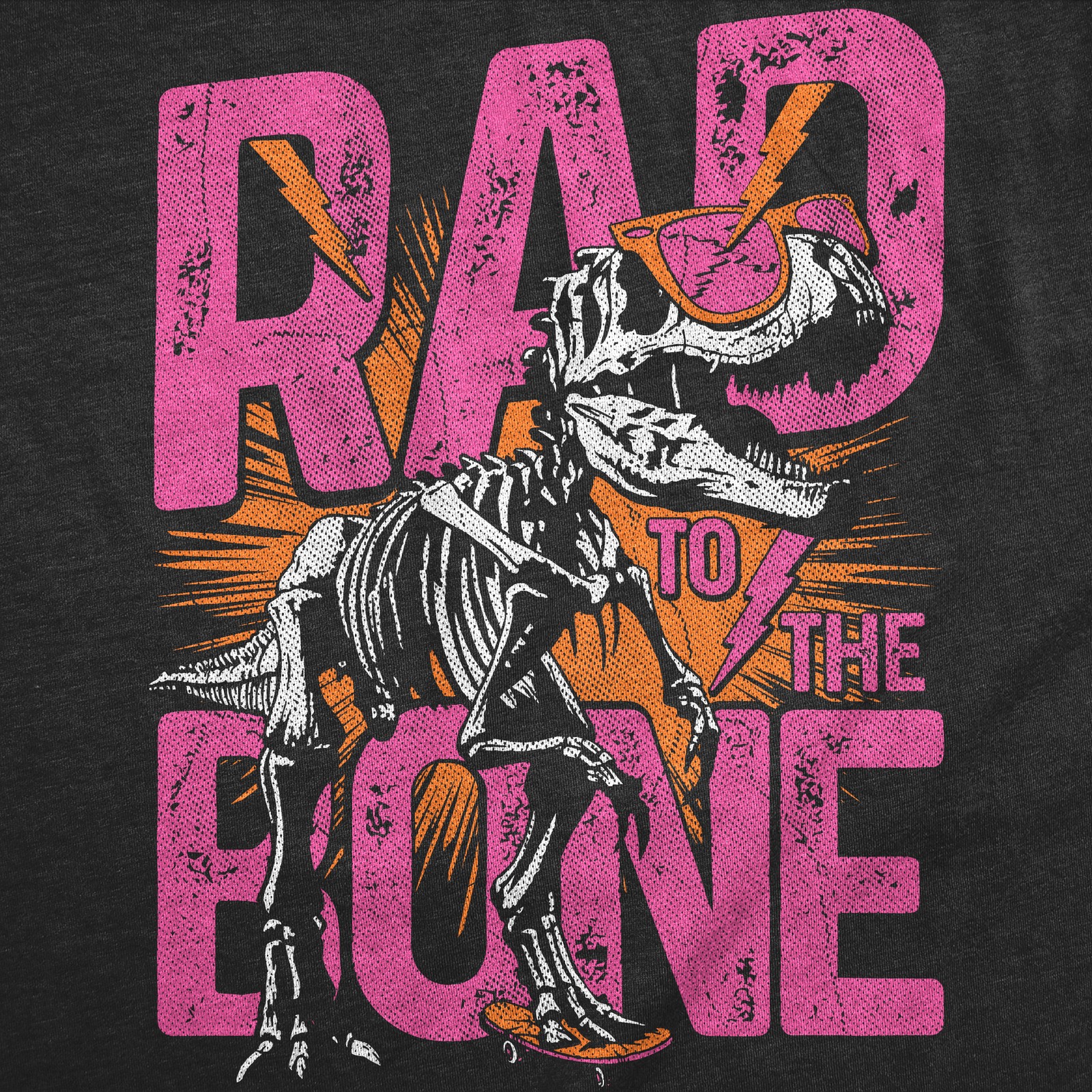 Mens Funny T Shirts Rad To The Bone Sarcastic Dinosaur Graphic Novelty Tee For gallery