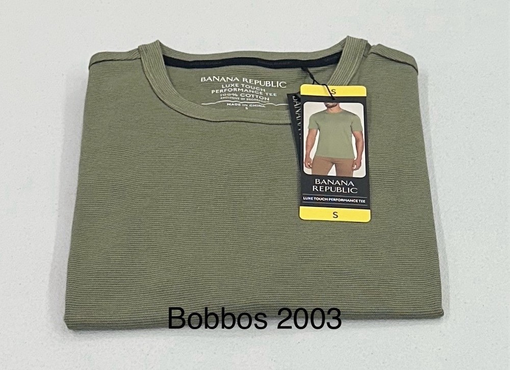 Banana Republic Men’s Luxe Touch Performance Tee, Green, Size S