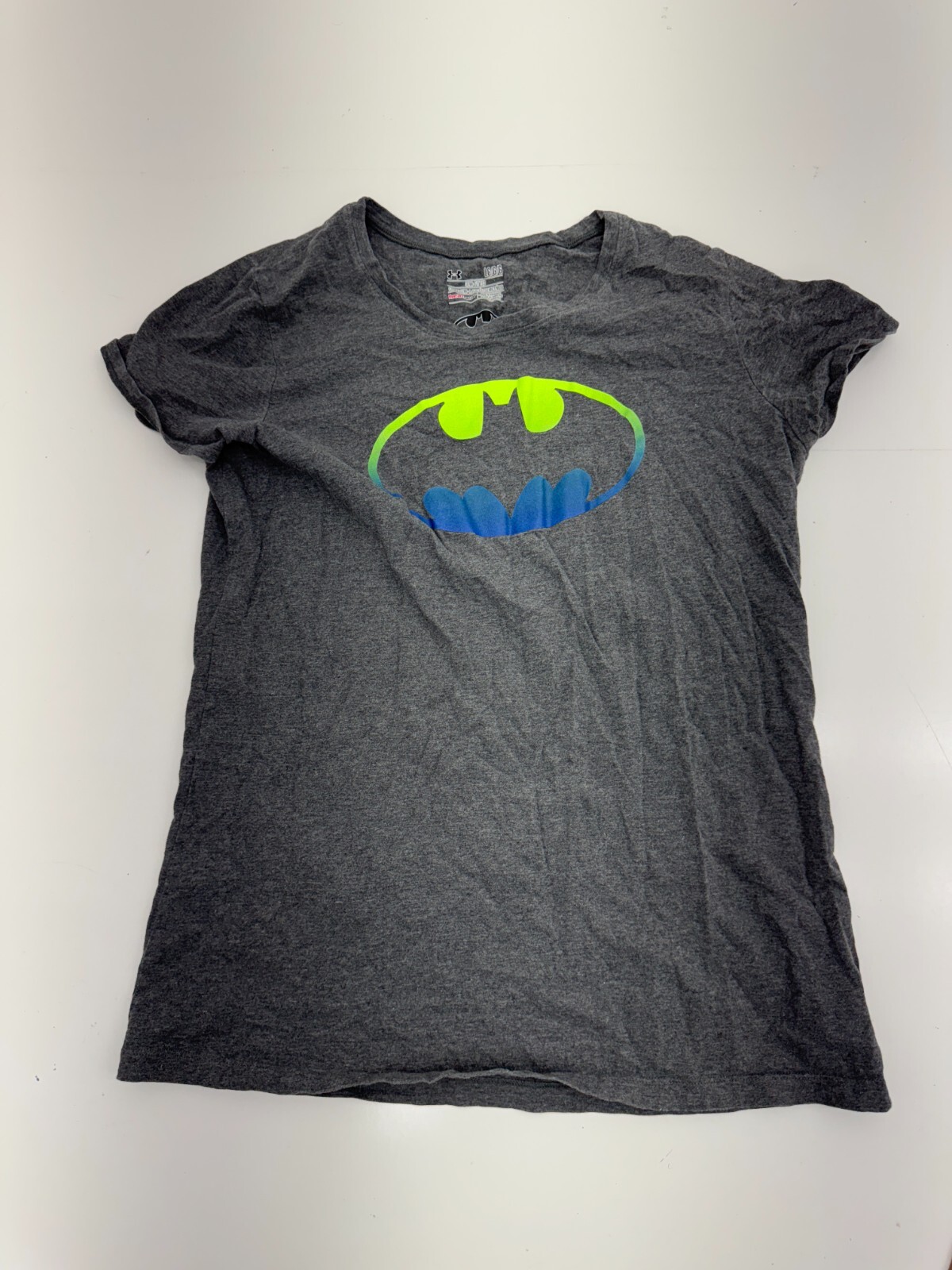 Under Armour Grey Batman Graphic Semi Fitted Short Sleeve Tee Mens Size L gallery