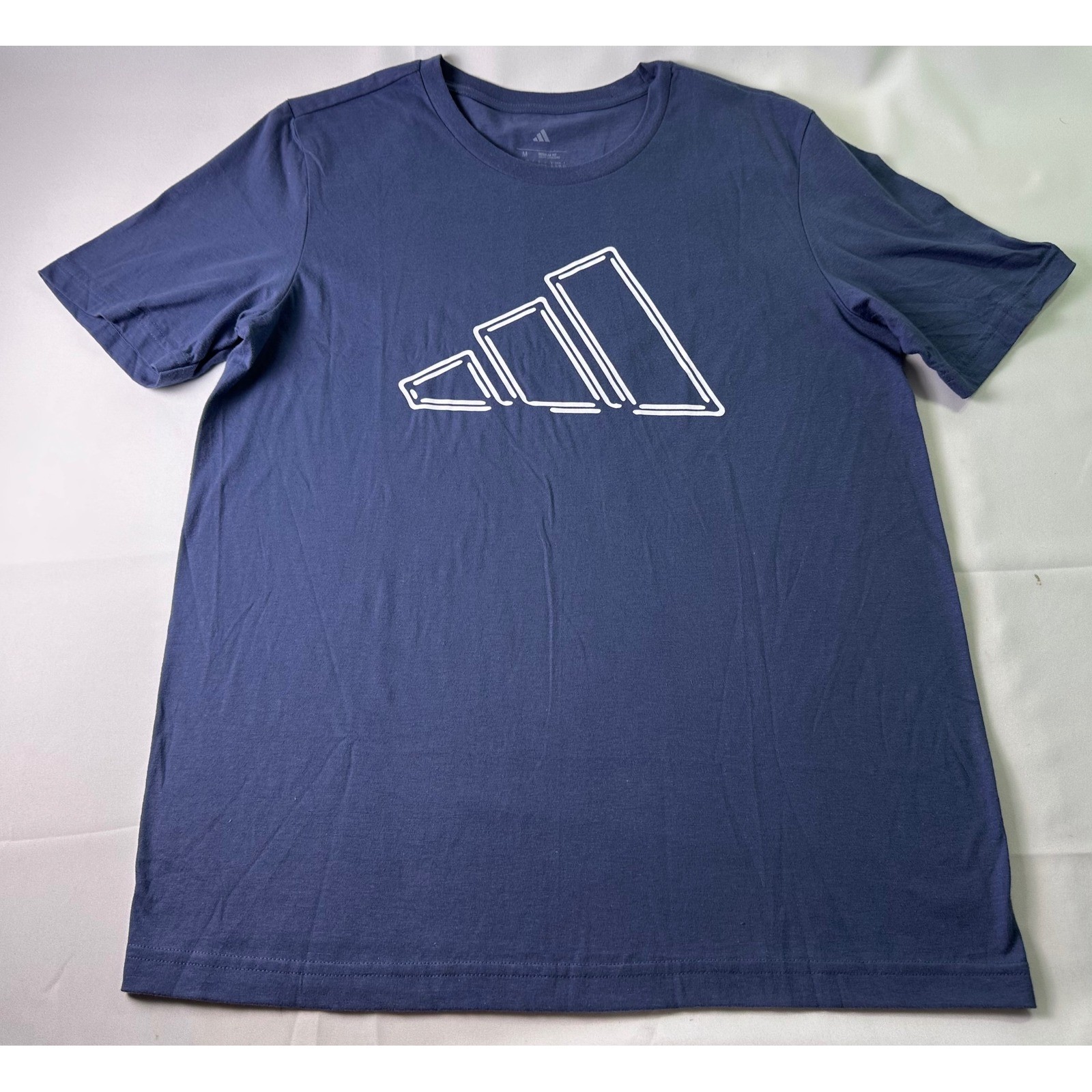 NWT Adidas Men’s Medium M BOS T T-Shirt Multi Sport Tee Blue Logo New Athletic